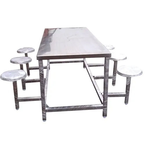 6 Seater Stainless Steel Dining Table