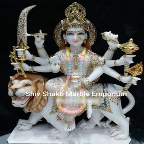 Durga Mata Marble Statue