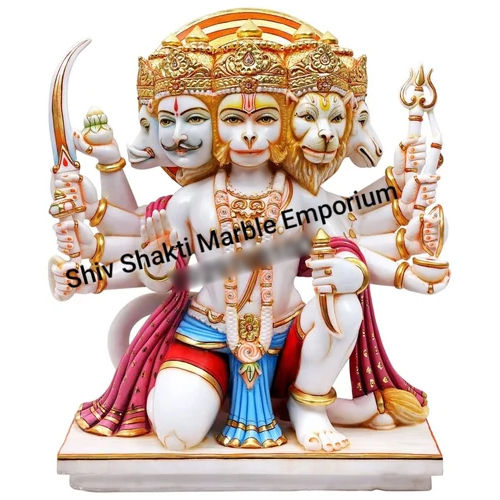 Panch Mukhi Hanuman Ji Marble Statue