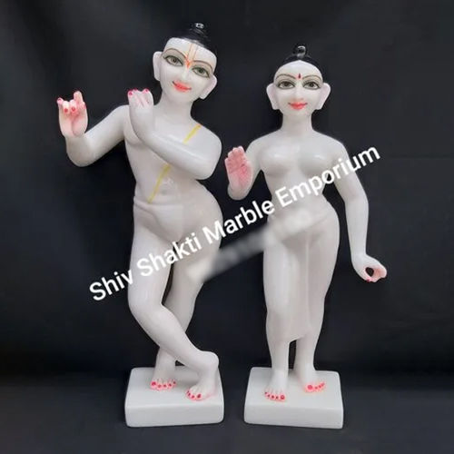 Iskcon Radha Krishna Marble Statue