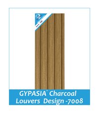 Gypasia Charcoal Louvers Design 7008 - Charcoal Gray, 5 Inch X 8 Feet, 11mm Thickness | Designed For Enhanced Aesthetic Appeal And Durability