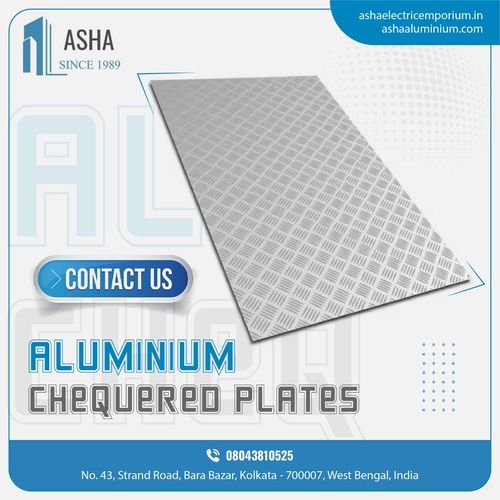 Silver 0.71Mm Aluminium Chequered Plate