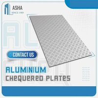 Aluminium Chequered Plate - 0.91mm Thickness | Silver Color, Alloy Material, Polished Surface Finish, Flat Shape