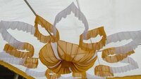 Decorative parda sidewall for pandal