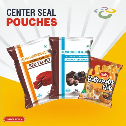 LDPE Centre Seal Packaging Pouch