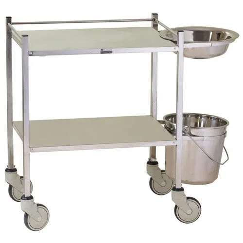 SS Dressing Trolley with Bowl