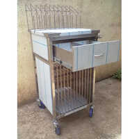 Ward Trolley - Durable Steel, 2.5-3 Feet Height | Ideal For Medical Supply Transport In Hospitals