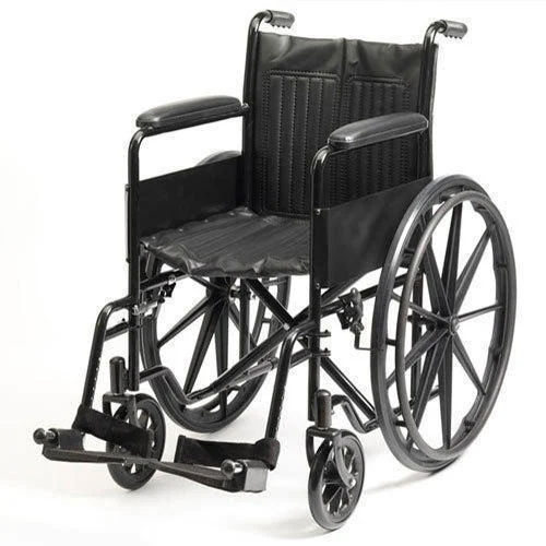 Folding Wheel Chair - Portable & Foldable Design | Adjustable Non-Detachable Armrest, Manual Drive with Safety Brakes