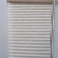 Folded Roller Blind - Pvc Material, Classic White Color , Horizontal Pattern Design For Homes, Offices, And Hotels
