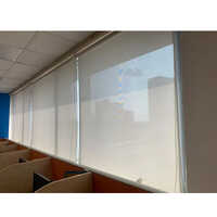Sunscreen Roller Blind - Durable Pvc Material, Horizontal Pattern, Plain Style | Ideal For Home, Office, Hotel, Hospital, Easy-to-use Design