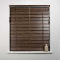 Dark Brown Wooden Venetian Blind - Material: Wood