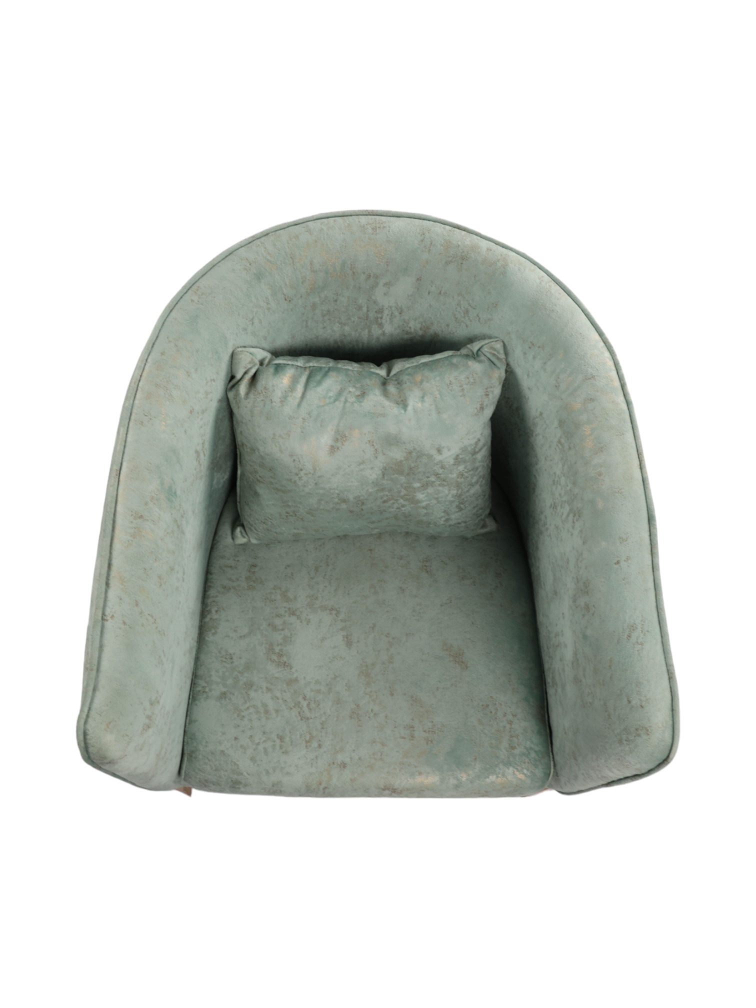 Adhunika Lounge Chair with Golden Frame-Light Green