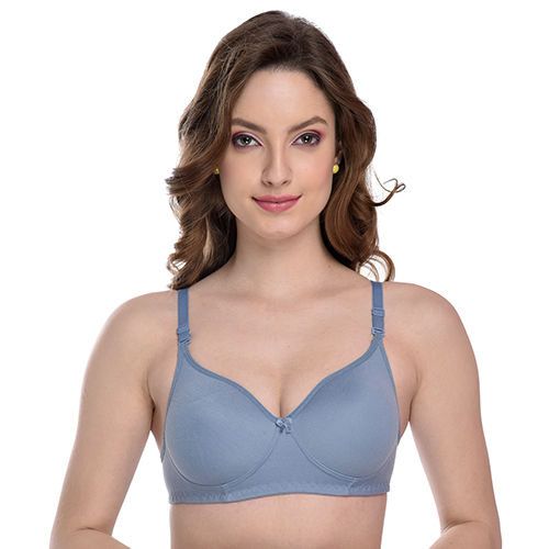 Ladies Cotton Blend English Blue Padded Bra