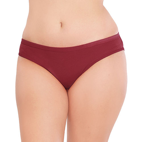 Ladies Cotton Blend Maroon Panty