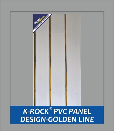 K-Rock PVC Panel U Groove Design Gold Line