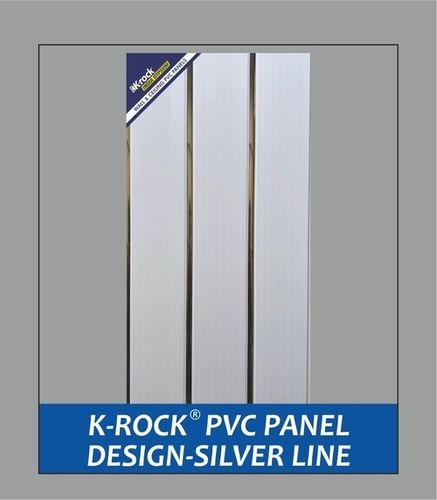 K-Rock PVC Panel U Groove Design Silver Line