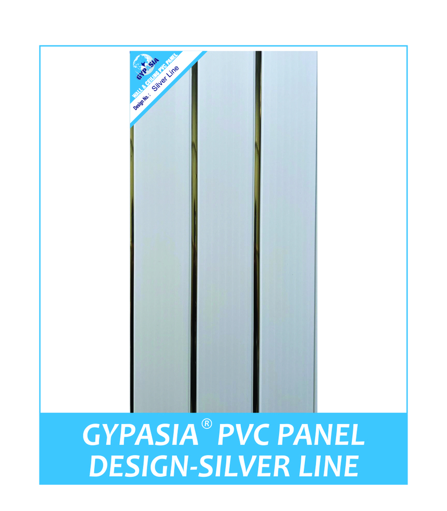 Gypasia Pvc Panel U Groove Design Silver Line