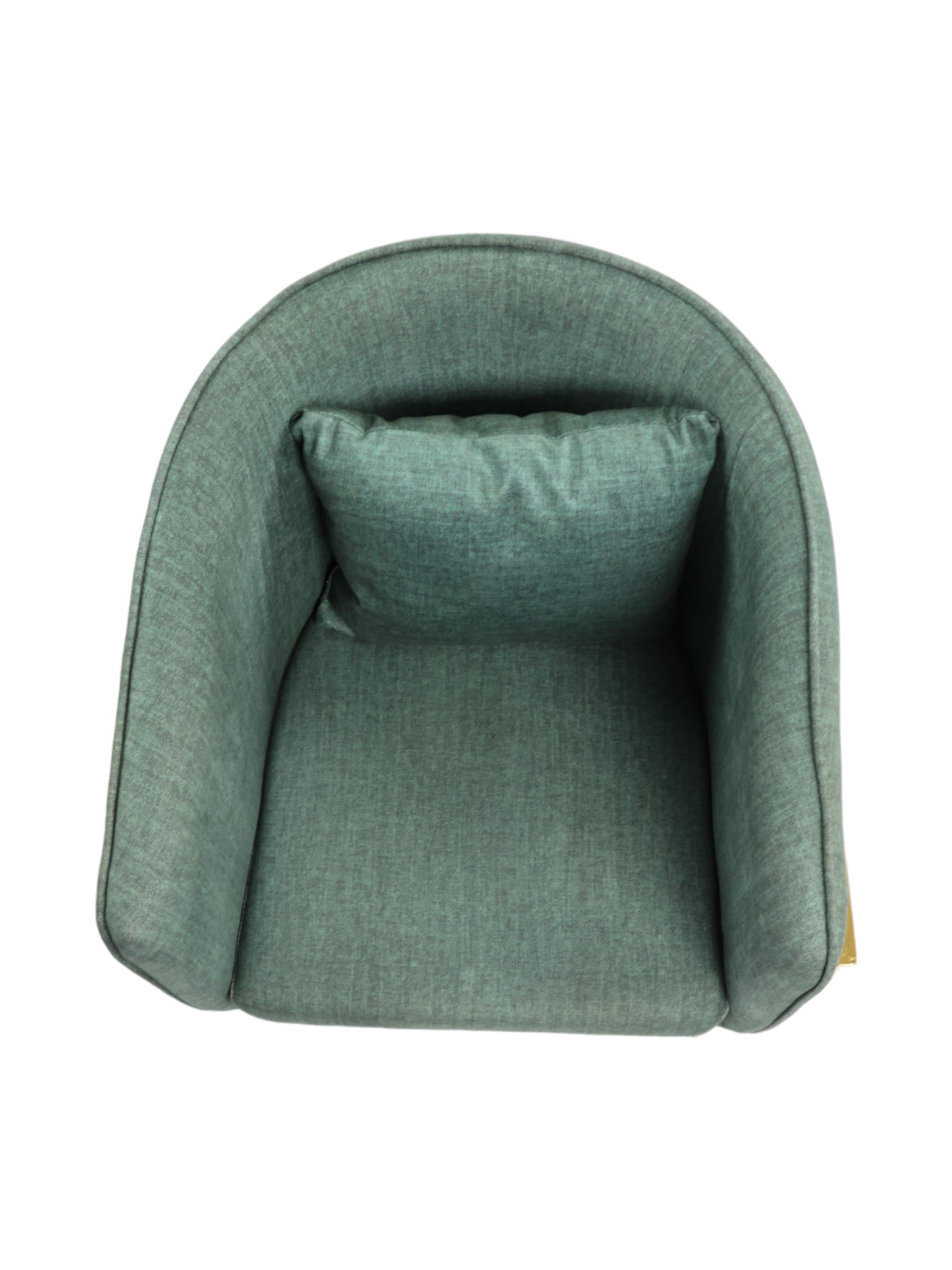 Adhunika Lounge Chair with Golden Frame-Dark Green