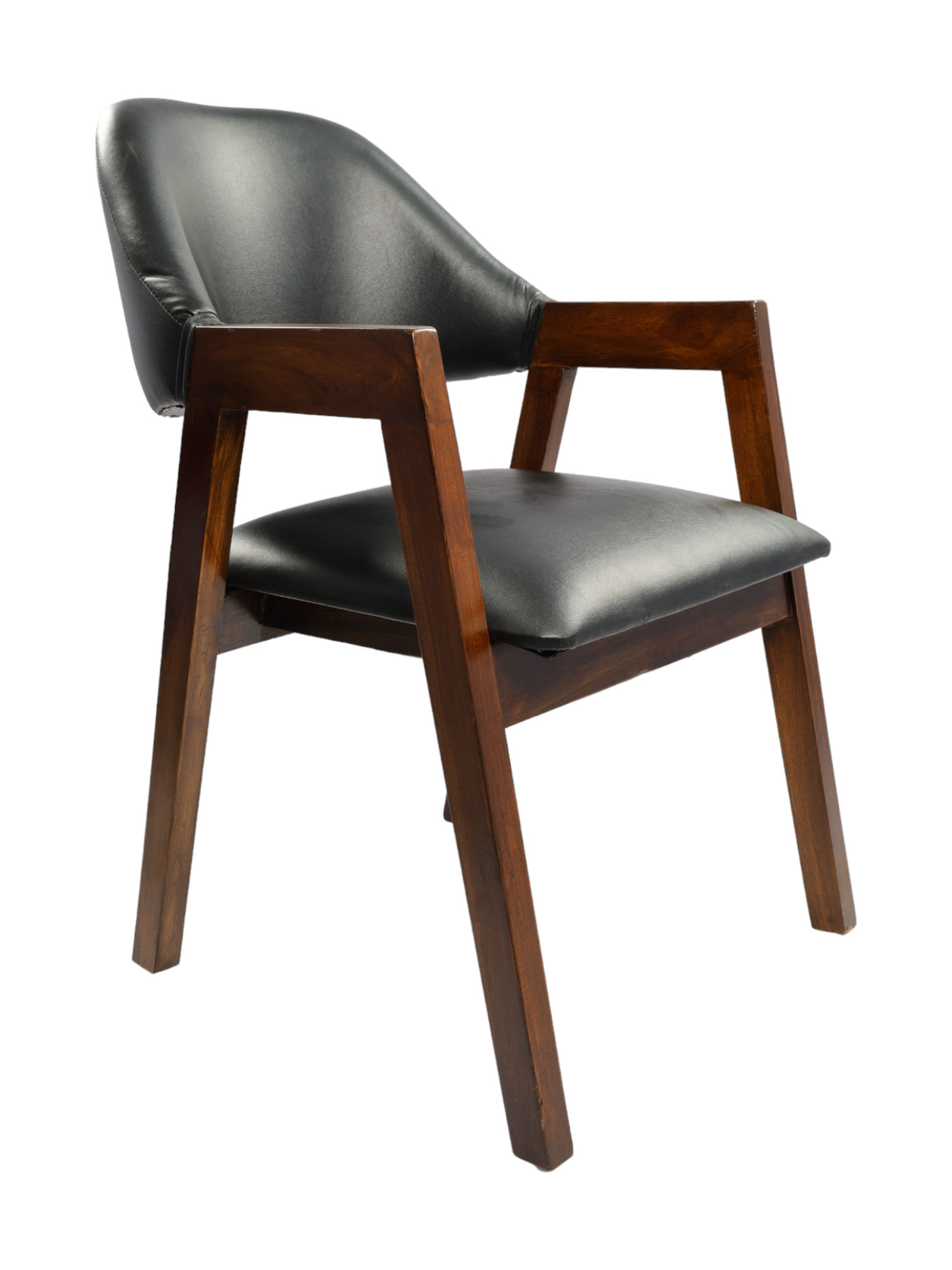 Adhunika Wooden Visitor Chair -Black