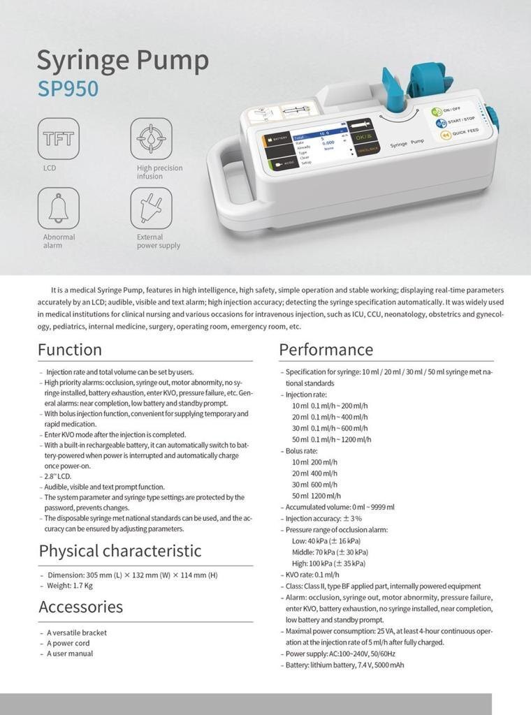 CONTACT SYRINGE PUMP  SP- 950