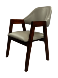 Adhunika Wooden Visitor Chair -grey - Assembly: No Assembly Required