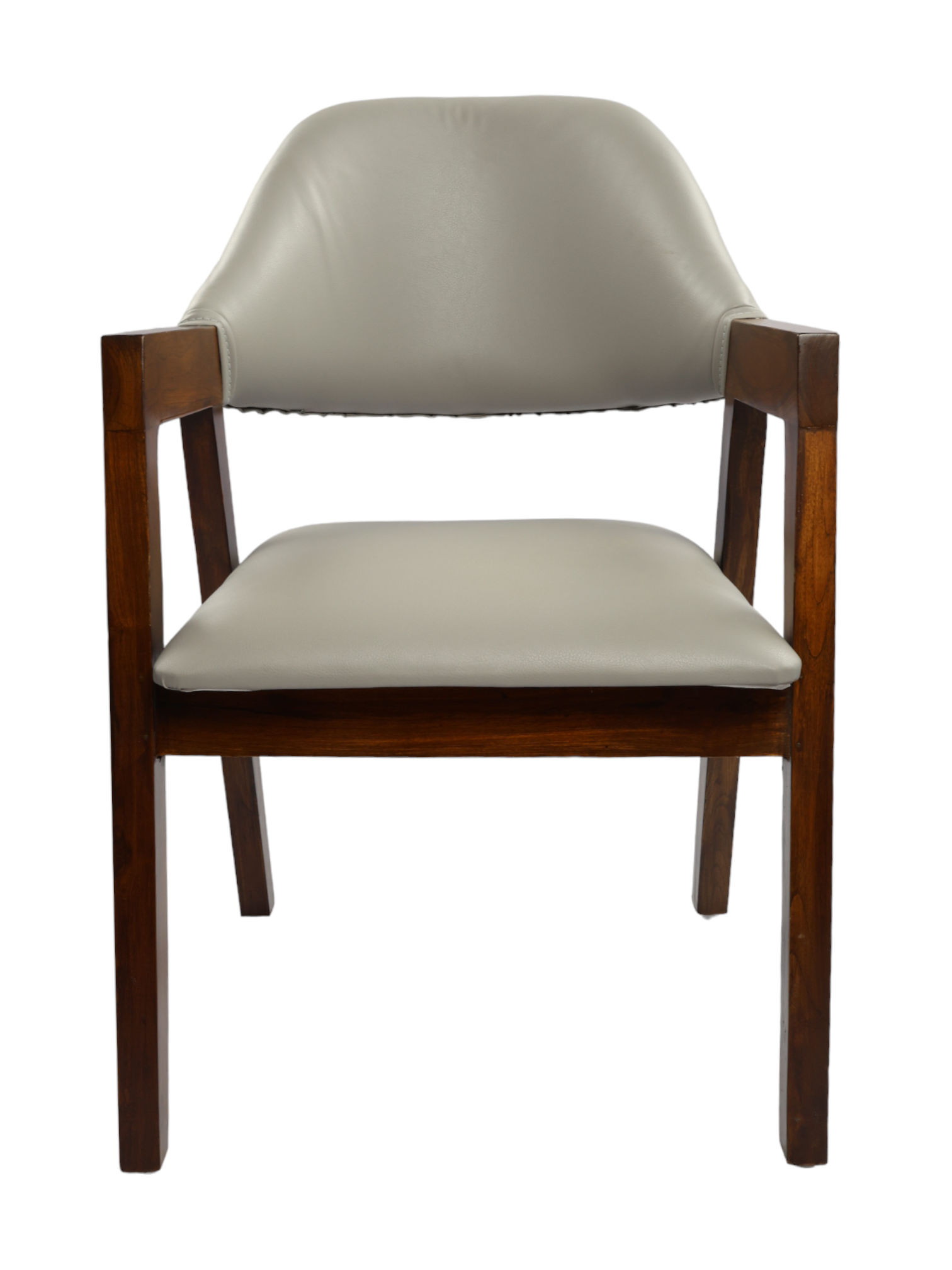 Adhunika Wooden Visitor Chair -Grey