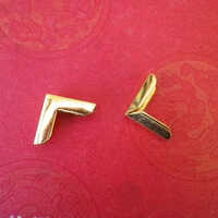 Brass Metal Corner - Metal, Customized Size, F Shape, F Clamp Structure, Elegant Color | Durable Reinforcement For Book Edges