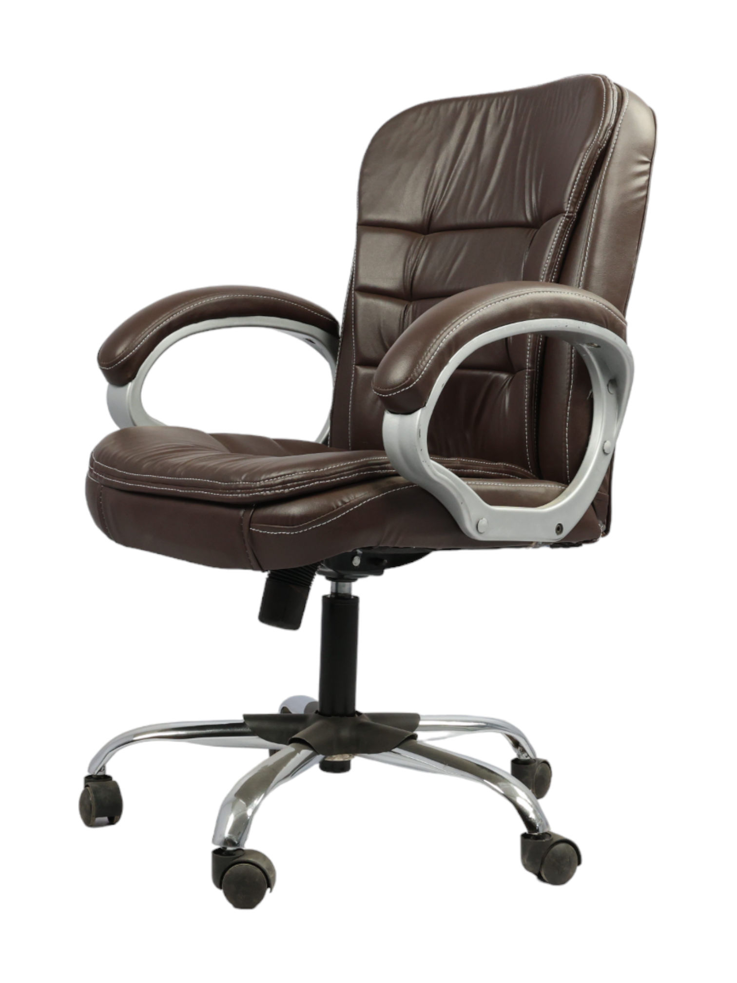 Adhunika Middle Back Chair-Dark Brown