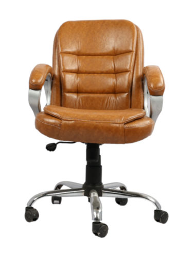 Adhunika Middle Back Chair-Light Brown