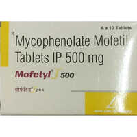 Mycophenolate Mofetil Tablets Ip - 500 Mg, For Lowering Natural Immunity In Organ Transplant Patients, 6x10 Tablet Box
