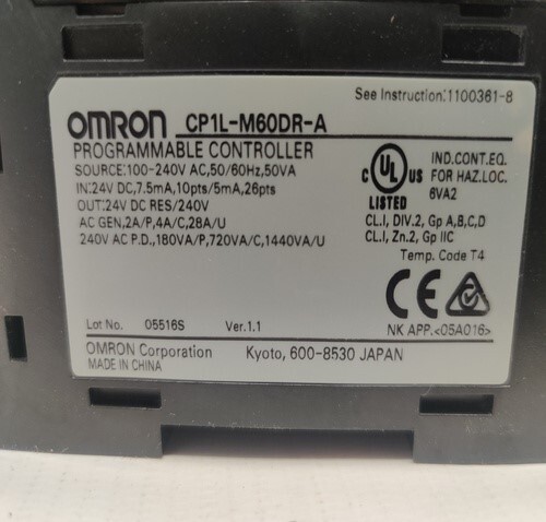 OMRON CP1L-M60DR-A PROGRAMMABLE CONTROLLER