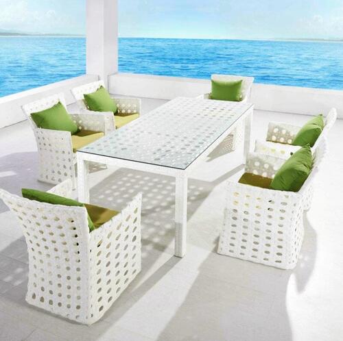 7 PCS Wicker Patio Dining Set