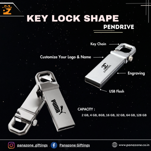 Key Lock Shape Pen drive