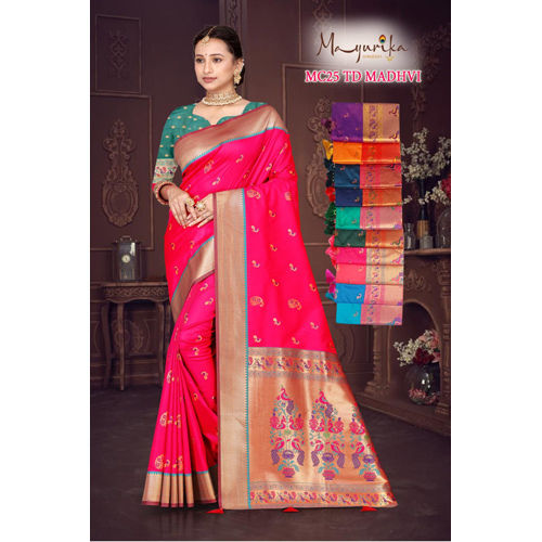 Multicolor Madhvi Tussar Cotton Saree