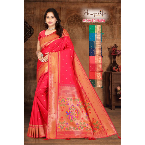 TD Purvi Tussar Cotton Saree