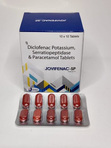 Jovifenac Sp :- Diclofenac Pottasium Serratiopeptidase Paracetamol Tablets