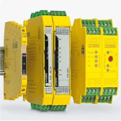 Yellow Phoenix Contact Safety Relay