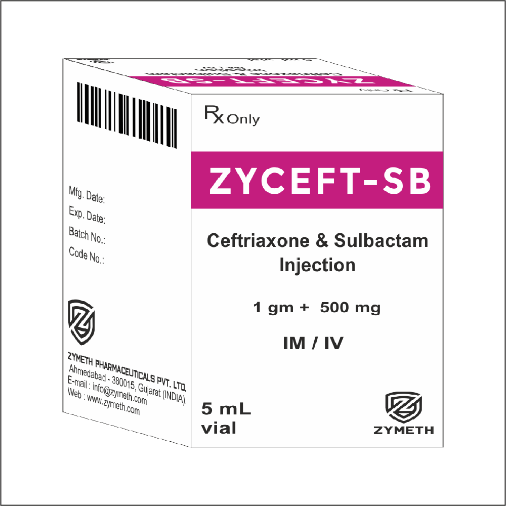 Ceftriaxone And 500 Sulbactam Injection
