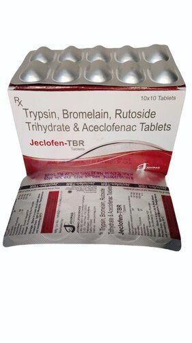 JECLOFEN-TBR:- - Trypsin Bromelain Rutoside Trihydrate & Aceclofenac Tablets