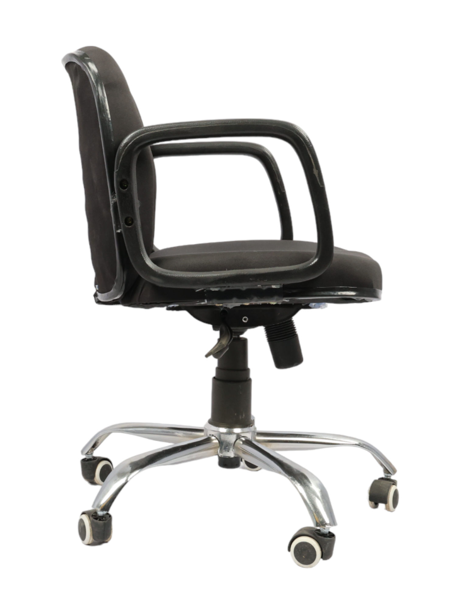 Adhunika Revolving Black Cushion Office Visitor Chair