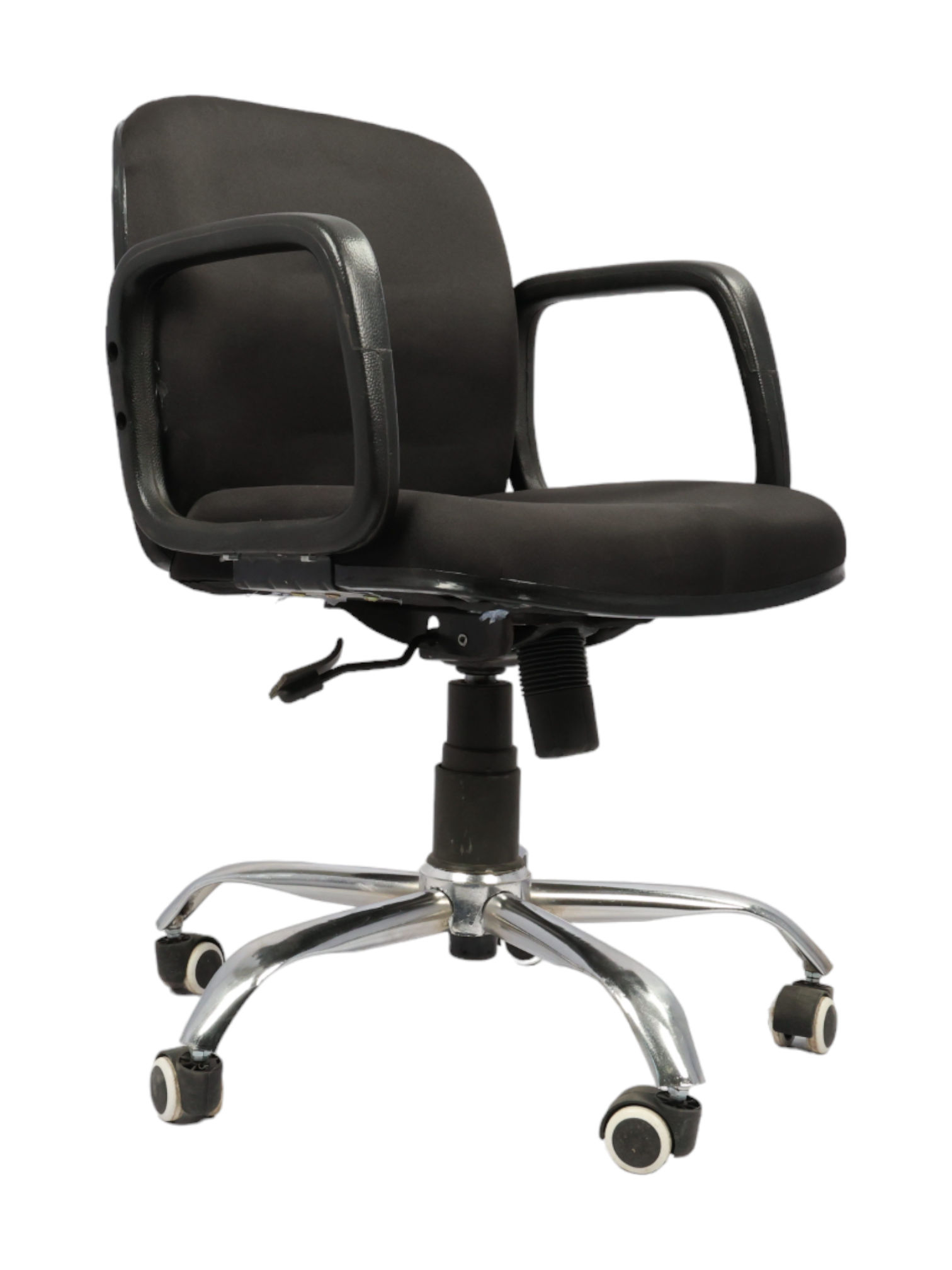 Adhunika Revolving Black Cushion Office Visitor Chair