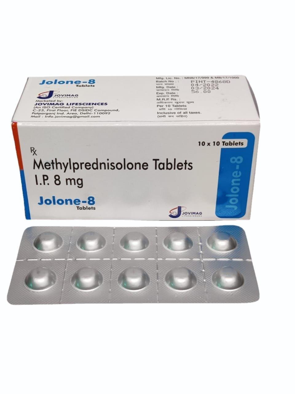 Jolone 8 Mg Methylprednisolone Tablets Ip 8 Mg