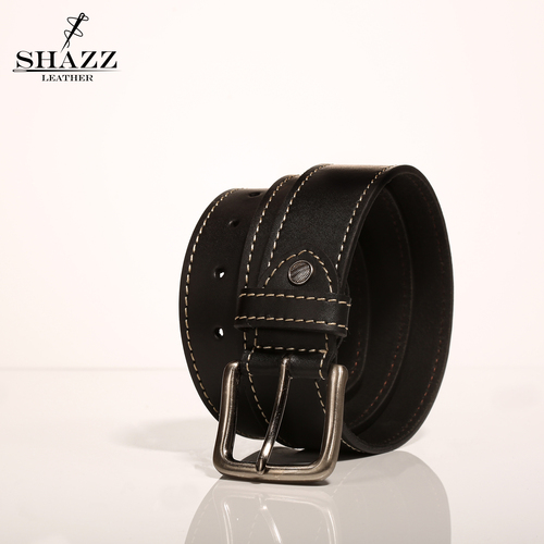 plain leather belt 38mm