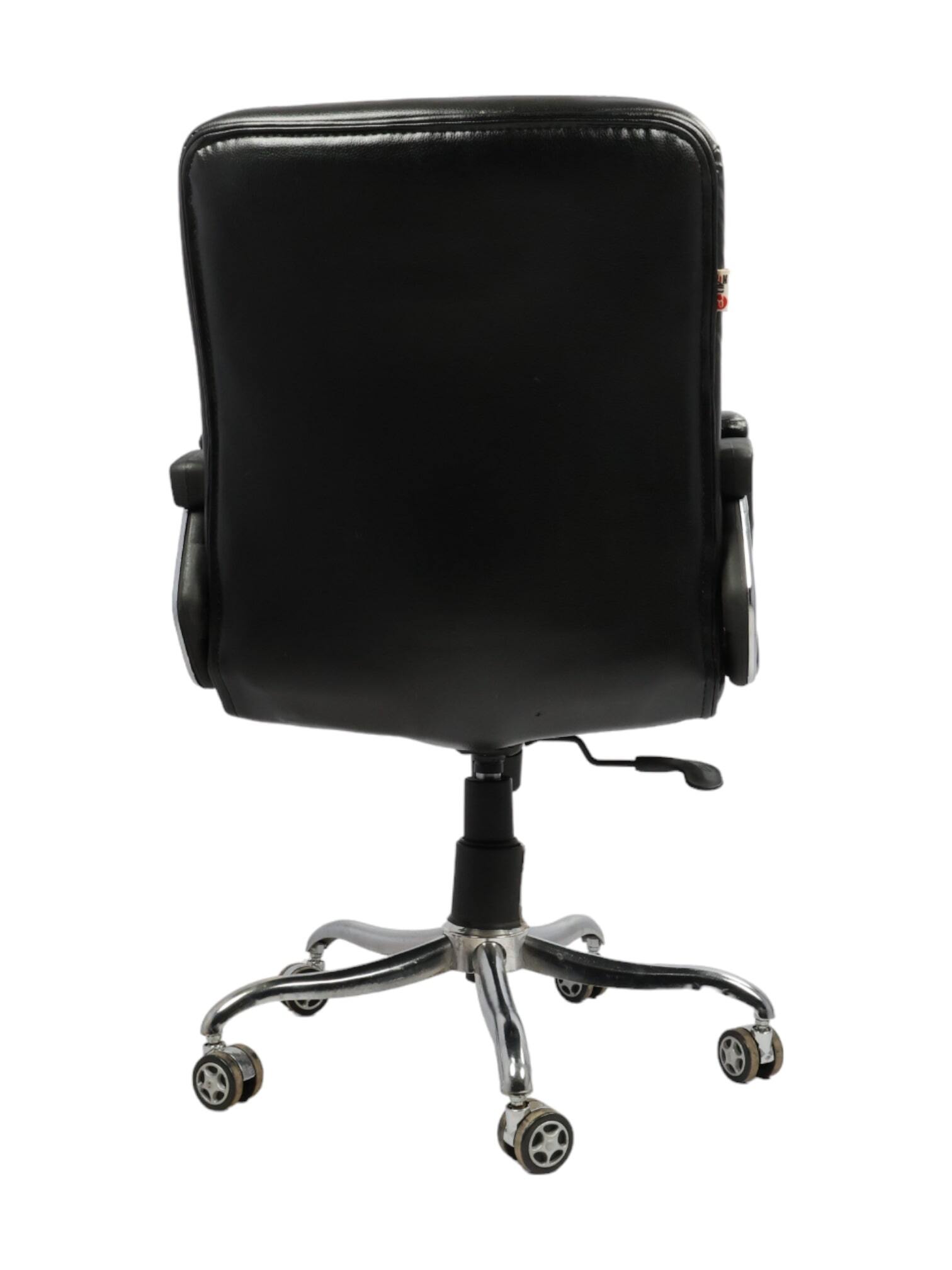 Adhunika Black Revolving Leather Office Boss Chair