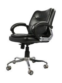 Adhunika Black Revolving Leather Office Boss Chair