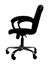 Adhunika Black Revolving Leather Diamond Design Office Chair