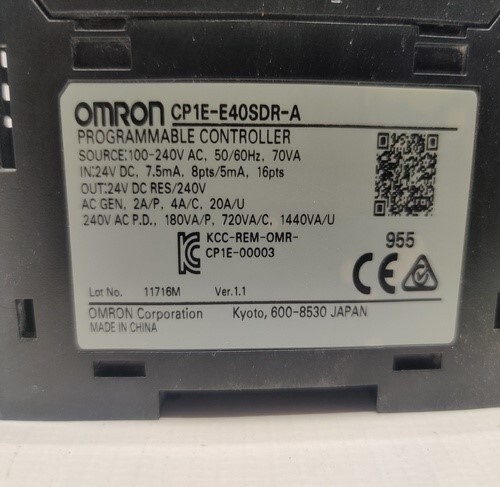 OMRON CP1E-E40SDR-A PROGRAMMABLE CONTROLLER