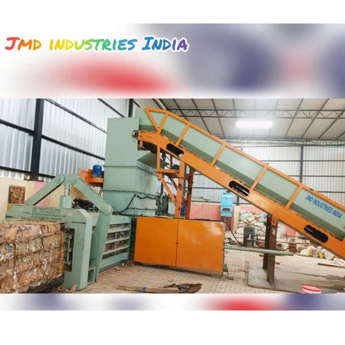 Yellow Horizontal Paper Baling Press Machine