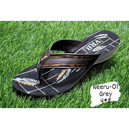 Neeru 01 Grey Ladies Slipper