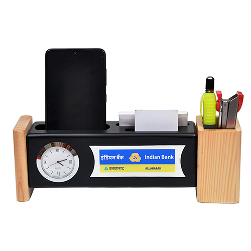 Desktop With Watch, Mobile Stand, Memo Pad And Pen